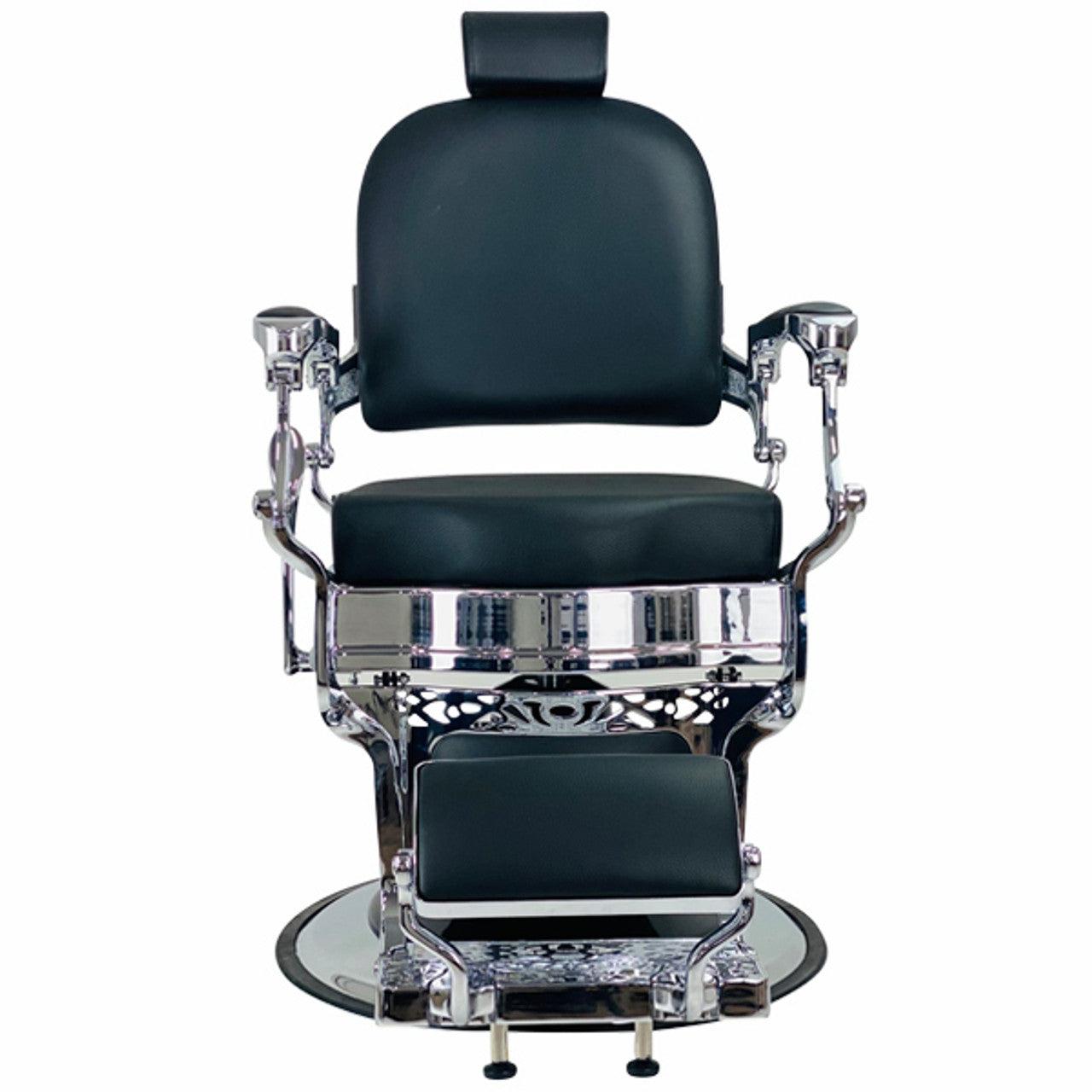 Havana Barber Chair - Chrome Frame - Black Upholstery