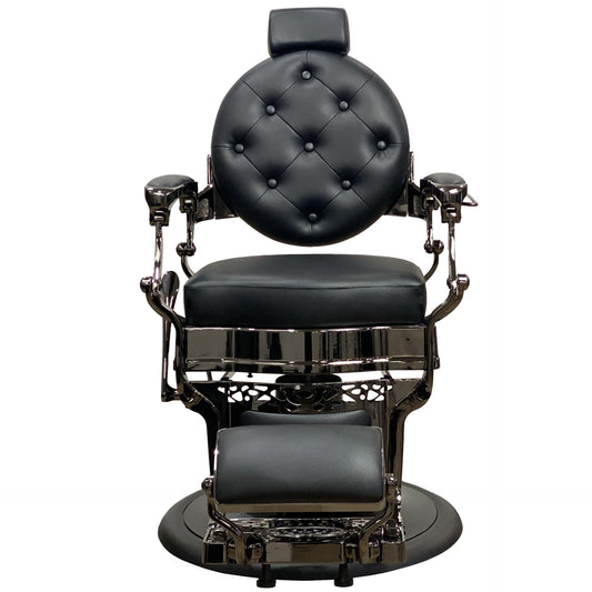 Miami Barber Chair - Black Upholstery