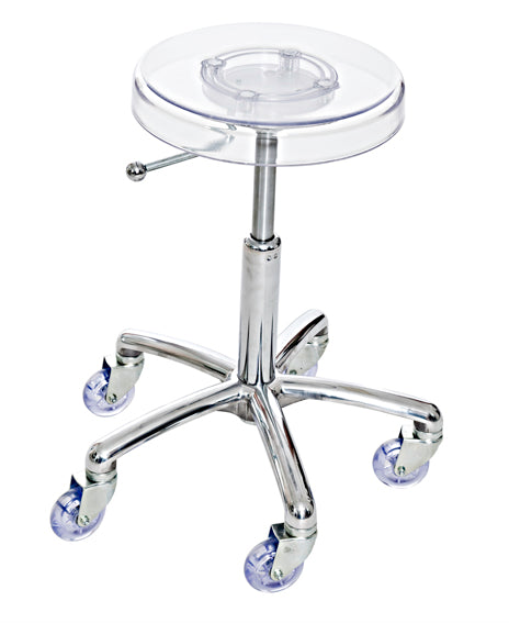 Clear Stool with Chrome Base