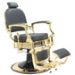 Havana Barber Chair - Gold Frame - Black Upholstery